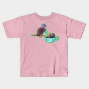 Otter Tea Party Butterprint Kids T-Shirt